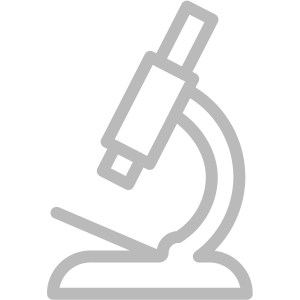 Life Sciences Staffing: A gray outline of a microscope, symbolizing science, research, or laboratory work.